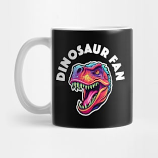 Colorful Tyrannosaurus Rex - Dinosaur Fan (White Lettering) Mug